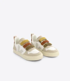 Kids VEJA V-10 LEATHER X BONPOINT MULTICO ALMOND