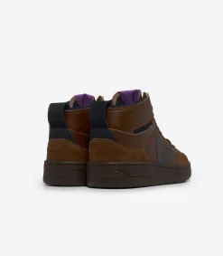 Women VEJA V-95 LEATHER WALNUT BLACK