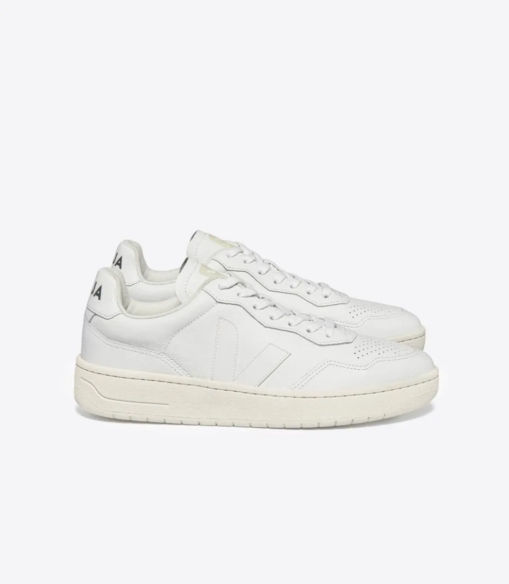 Women VEJA V-90 LEATHER WHITE