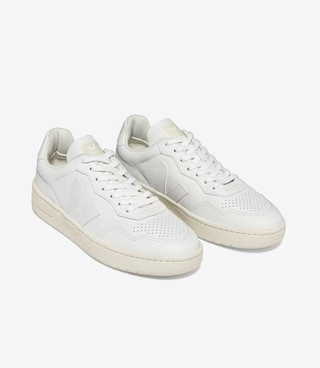 Women VEJA V-90 LEATHER WHITE
