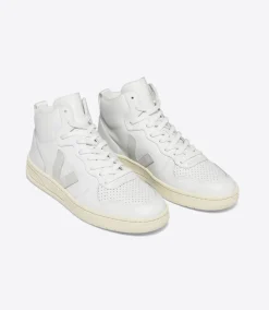 Women VEJA V-15 LEATHER WHITE