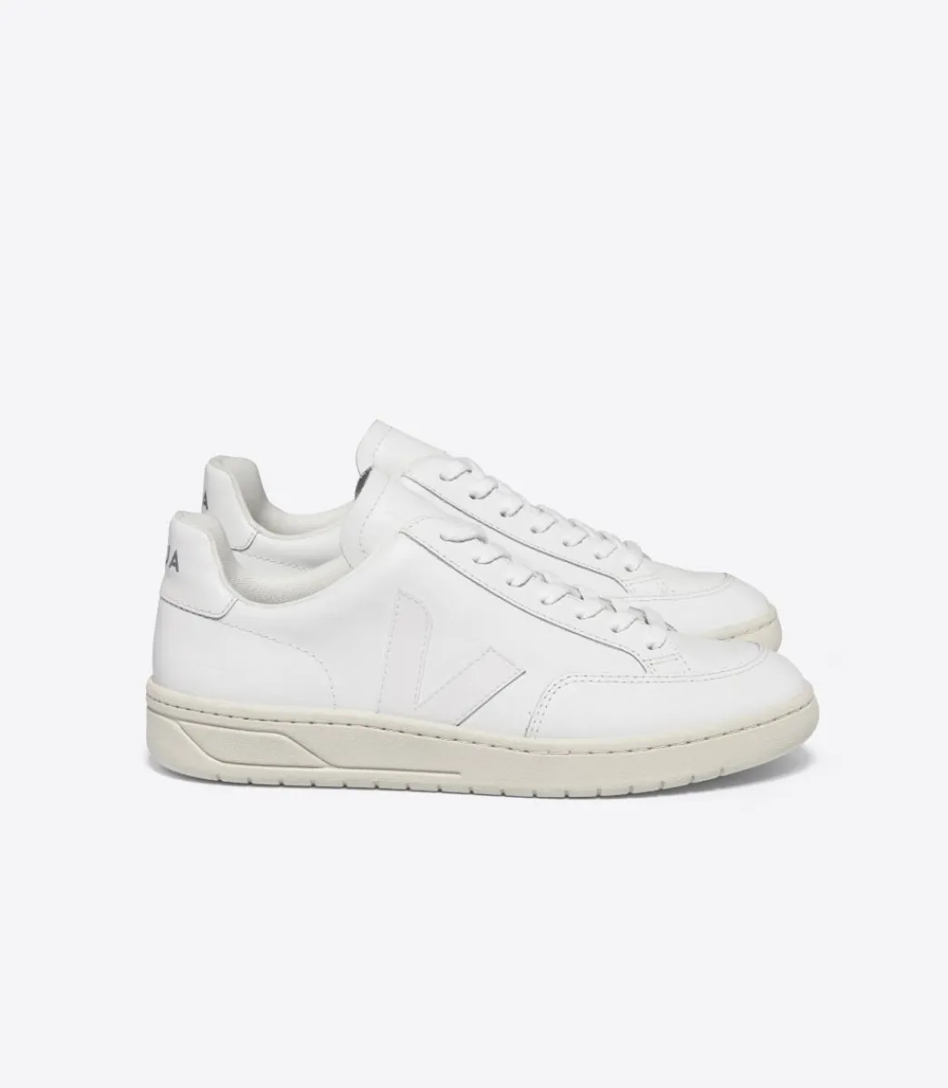 Women VEJA V-12 LEATHER WHITE