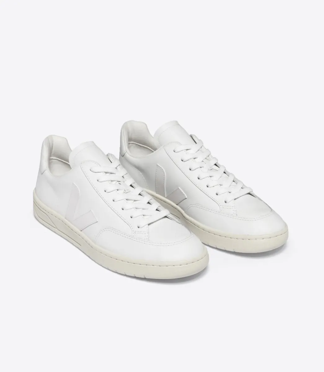Women VEJA V-12 LEATHER WHITE