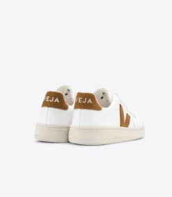 VEJA V-12 LEATHER WHITE CAMEL
