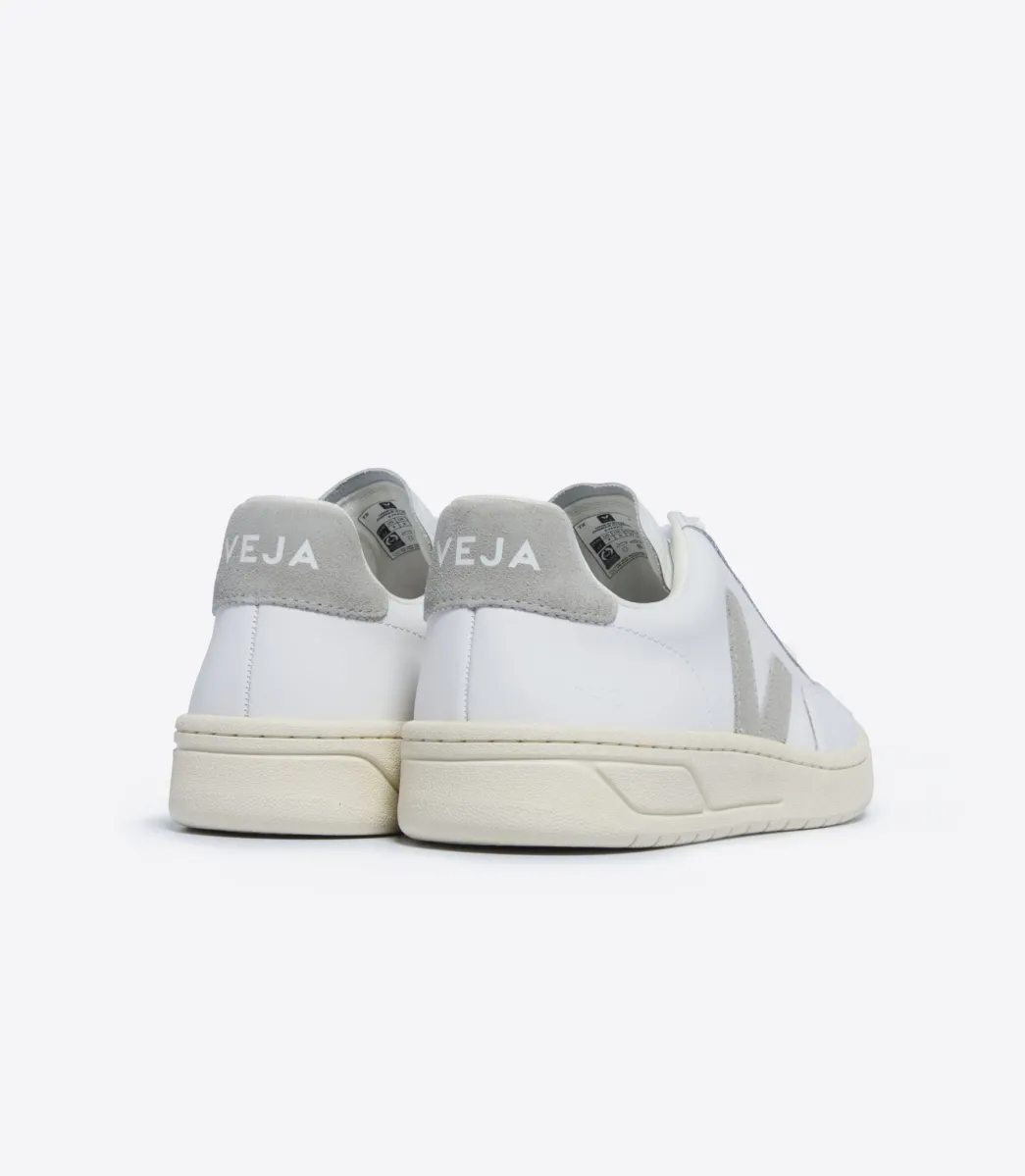 Women VEJA V-12 LEATHER WHITE LIGHT GREY