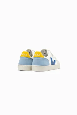 Kids VEJA V-12 LEATHER WHITE MULTICO