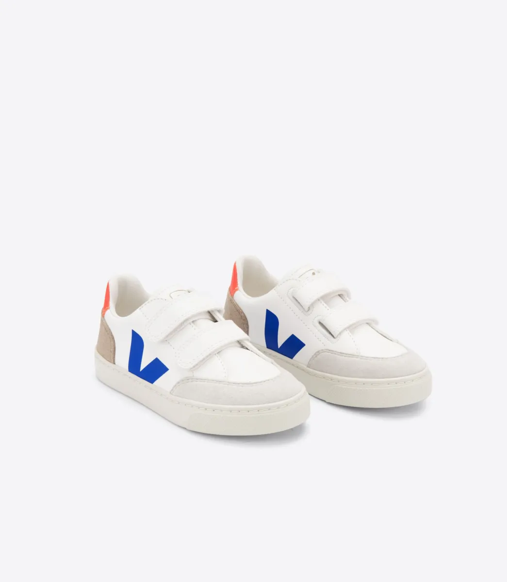 Kids VEJA V-12 LEATHER WHITE MULTICO MIEL