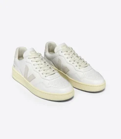 Women VEJA V-90 LEATHER WHITE NATURAL