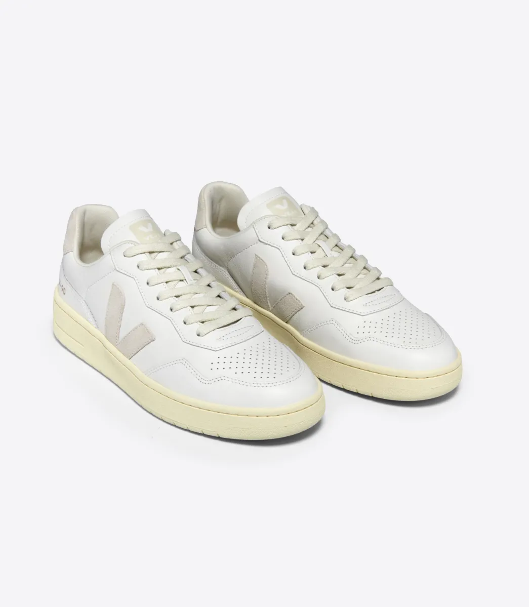 Women VEJA V-90 LEATHER WHITE NATURAL