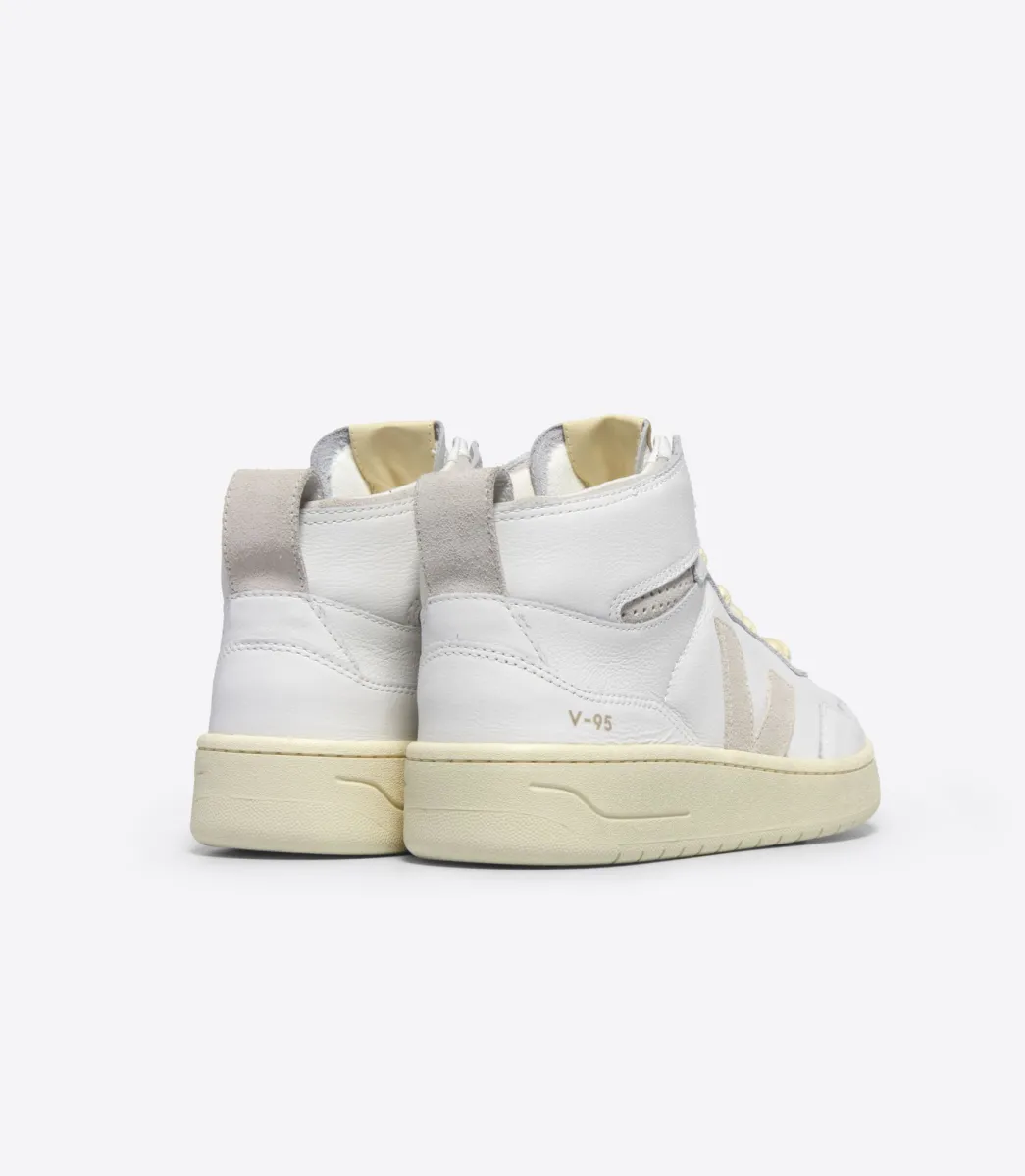 Women VEJA V-95 LEATHER WHITE NATURAL