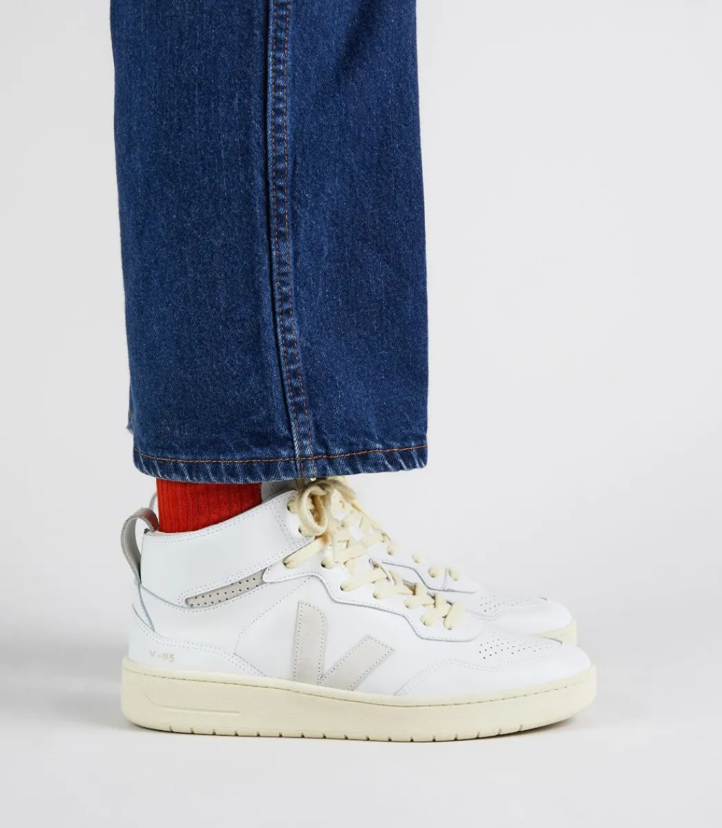 Women VEJA V-95 LEATHER WHITE NATURAL