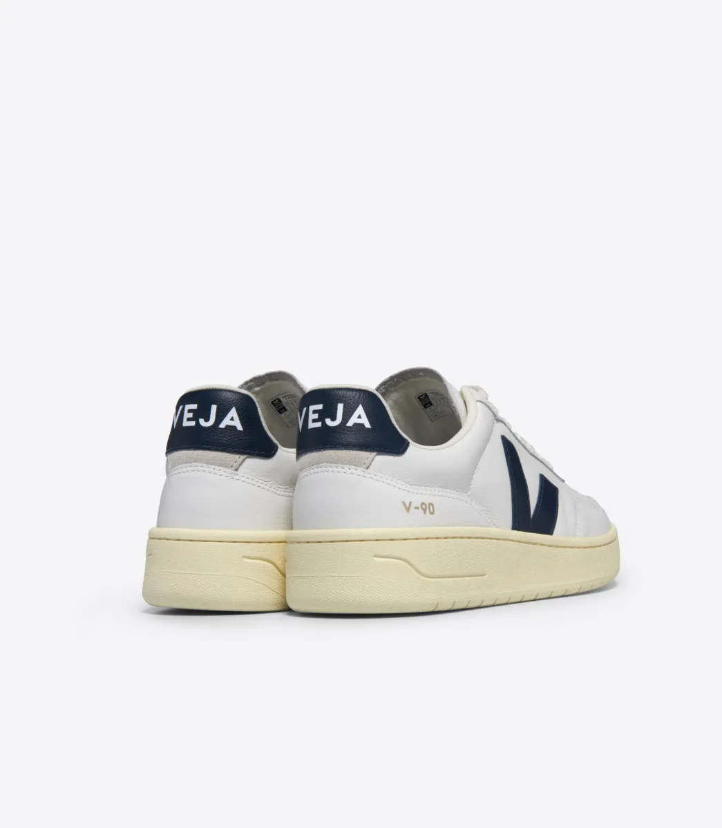 Women VEJA V-90 LEATHER WHITE NAUTICO