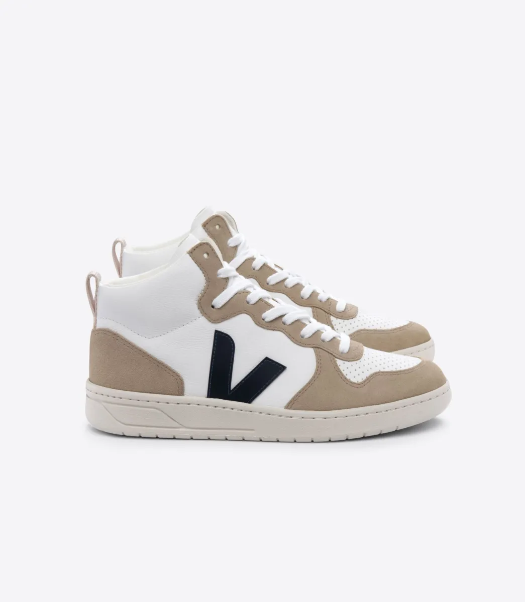 Women VEJA V-15 LEATHER WHITE NAUTICO SAHARA