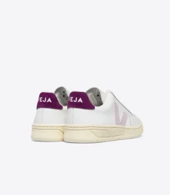 Women VEJA V-12 LEATHER WHITE PARME MAGENTA