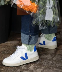 Women VEJA V-12 LEATHER WHITE PAROS