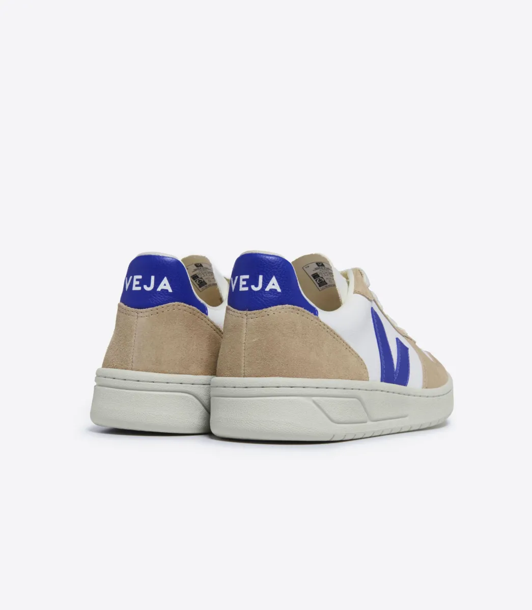 Women VEJA V-10 LEATHER WHITE PAROS SAHARA