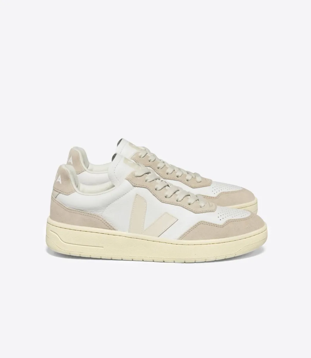 Women VEJA V-90 LEATHER WHITE PIERRE
