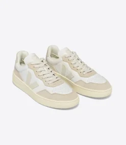 Women VEJA V-90 LEATHER WHITE PIERRE