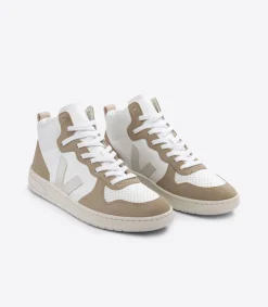 Women VEJA V-15 LEATHER WHITE PIERRE SAHARA