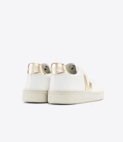 Women VEJA V-10 LEATHER WHITE PLATINE