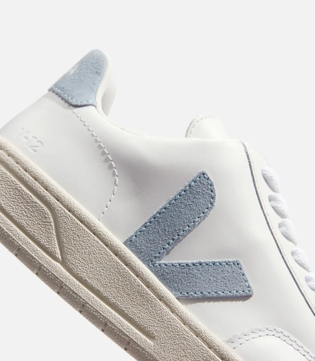 Women VEJA V-12 LEATHER WHITE STEEL
