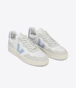 Women VEJA V-90 LEATHER WHITE STEEL