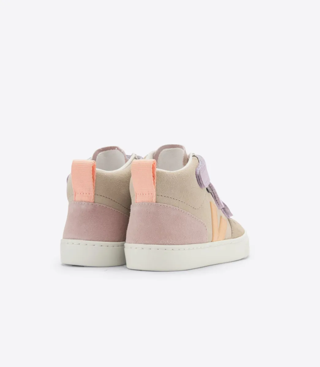 Kids VEJA V-10 MID SUEDE MULTICO ALMOND PEACH