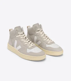 VEJA V-15 NUBUCK NATURAL WHITE