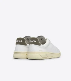 Women VEJA V-12 STITCH LEATHER WHITE KAKI