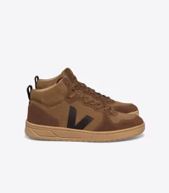 Women VEJA V-15 SUEDE BROWN BLACK