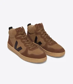 Women VEJA V-15 SUEDE BROWN BLACK