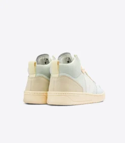 Women VEJA V-15 SUEDE JADE WHITE MULTICO