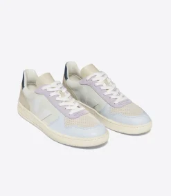 Women VEJA V-10 SUEDE JADE WHITE MULTICO