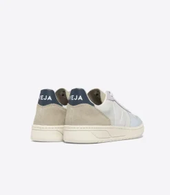 Women VEJA V-10 SUEDE JADE WHITE MULTICO