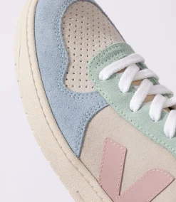 VEJA V-10 SUEDE MULTICO NATURAL BABE