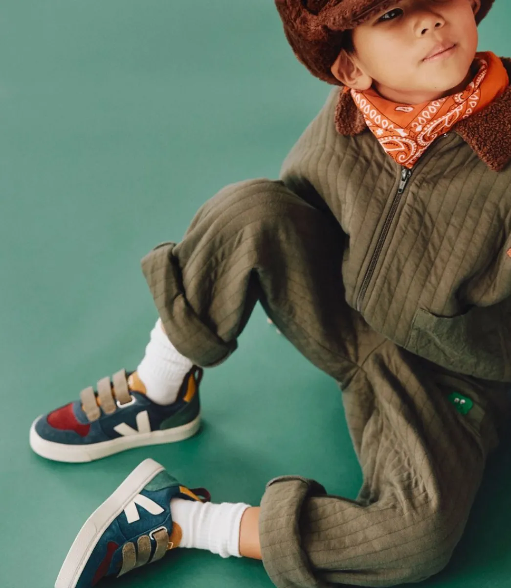 Kids VEJA V-10 SUEDE MULTICO NAUTICO