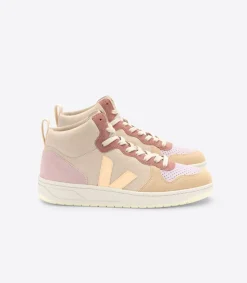 Women VEJA V-15 SUEDE MULTICO PEACH