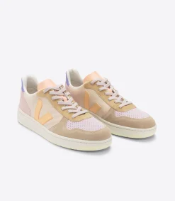 VEJA V-10 SUEDE MULTICO PEACH