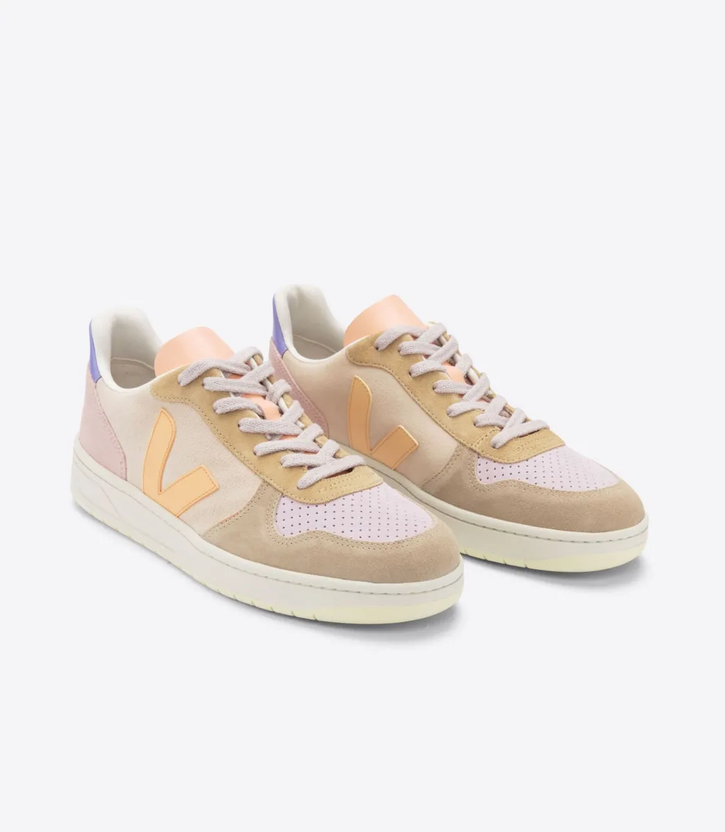 VEJA V-10 SUEDE MULTICO PEACH