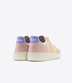 VEJA V-10 SUEDE MULTICO PEACH