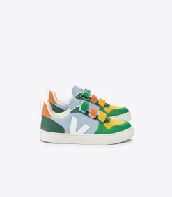 Kids VEJA V-10 SUEDE MULTICO STEEL