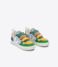 Kids VEJA V-10 SUEDE MULTICO STEEL
