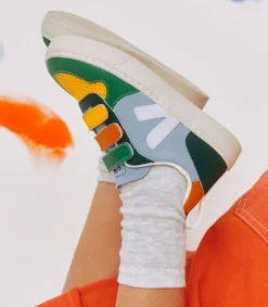 Kids VEJA V-10 SUEDE MULTICO STEEL