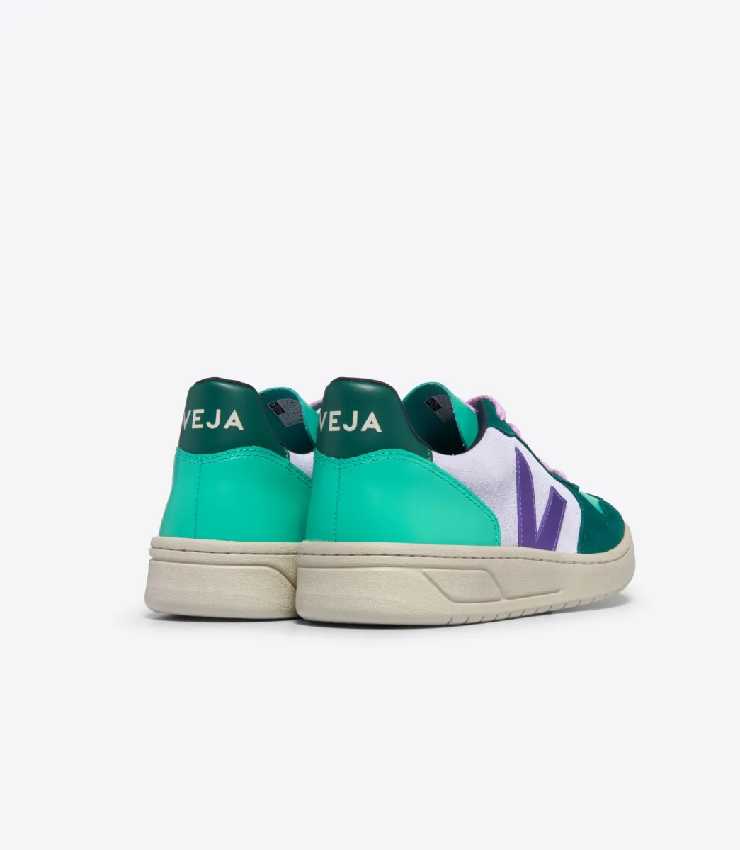 Women VEJA V-10 SUEDE MULTICO SWAN PURPLE PIERRE