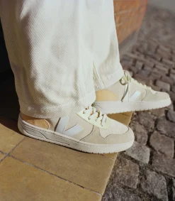 Women VEJA V-10 SUEDE SABLE MENTHOL MULTICO