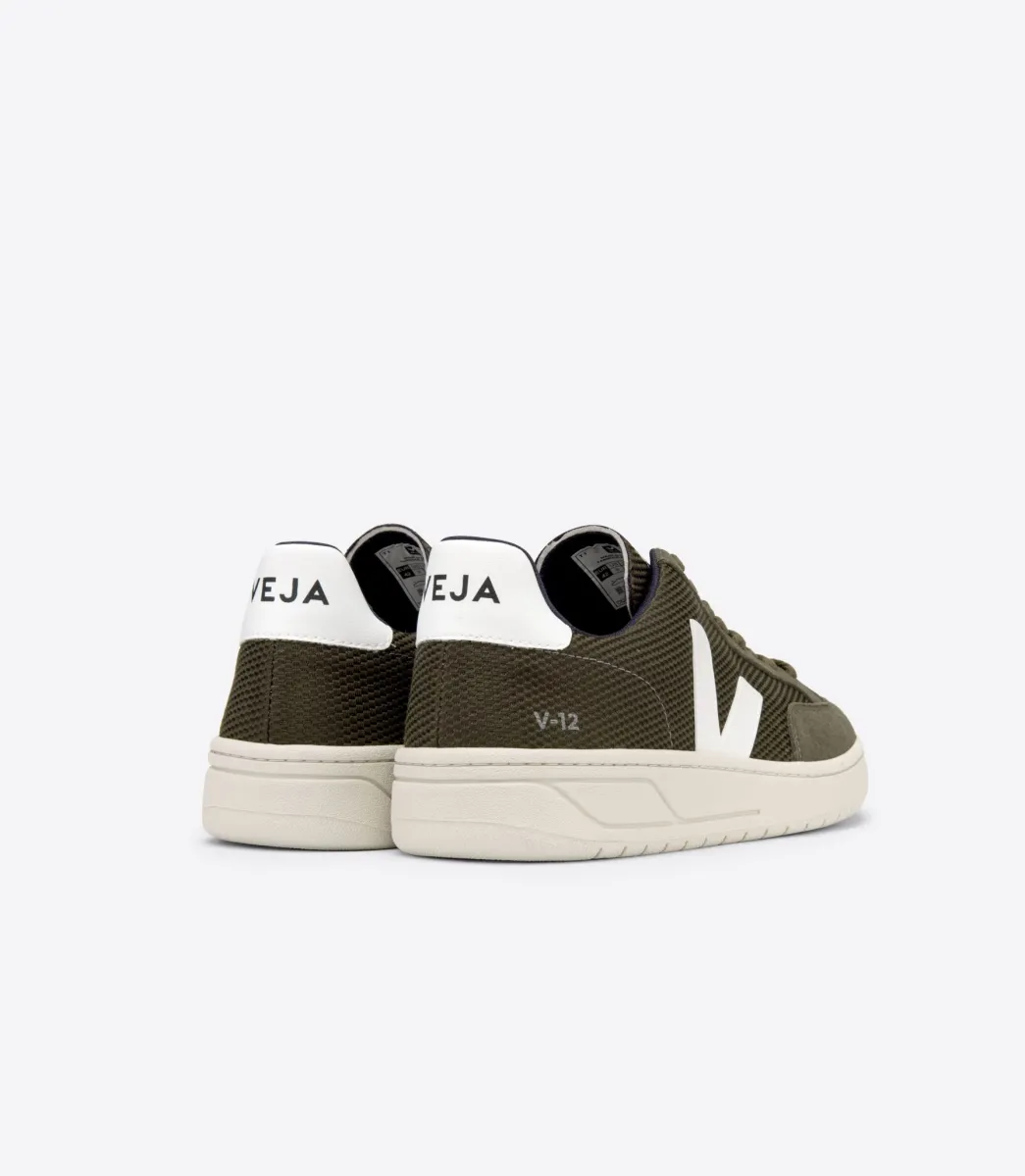 Women VEJA V-12 VEGAN B-MESH OLIVE WHITE