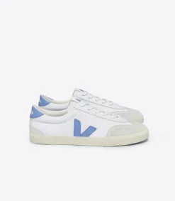 Women VEJA VOLLEY CANVAS WHITE AQUA