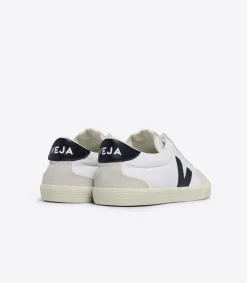 Women VEJA VOLLEY CANVAS WHITE BLACK