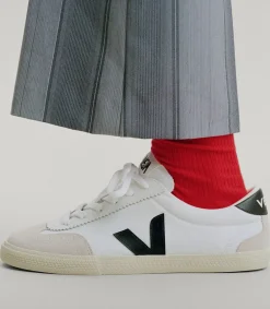 Women VEJA VOLLEY CANVAS WHITE BLACK