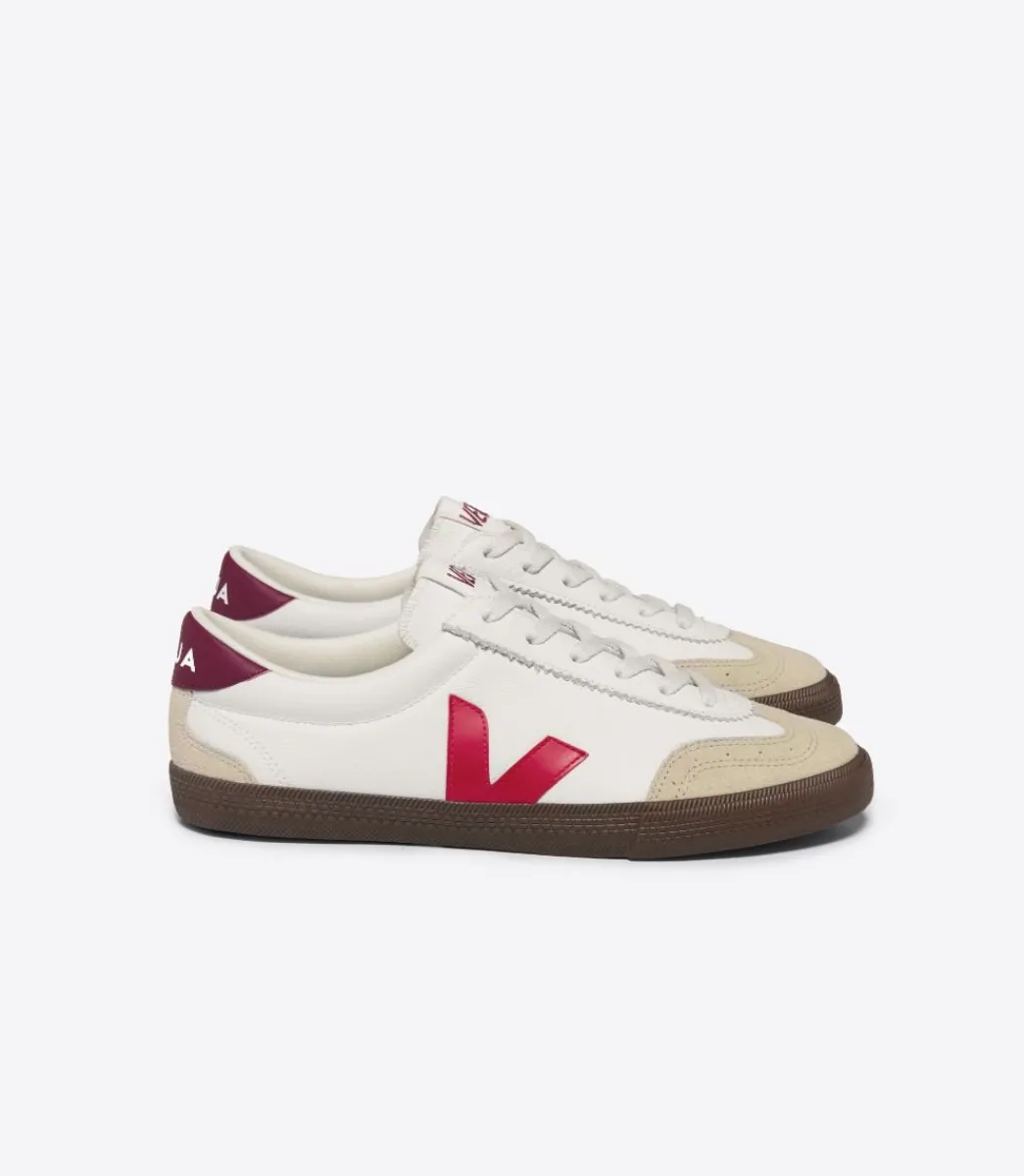 Women VEJA VOLLEY LEATHER WHITE PEKIN BARK